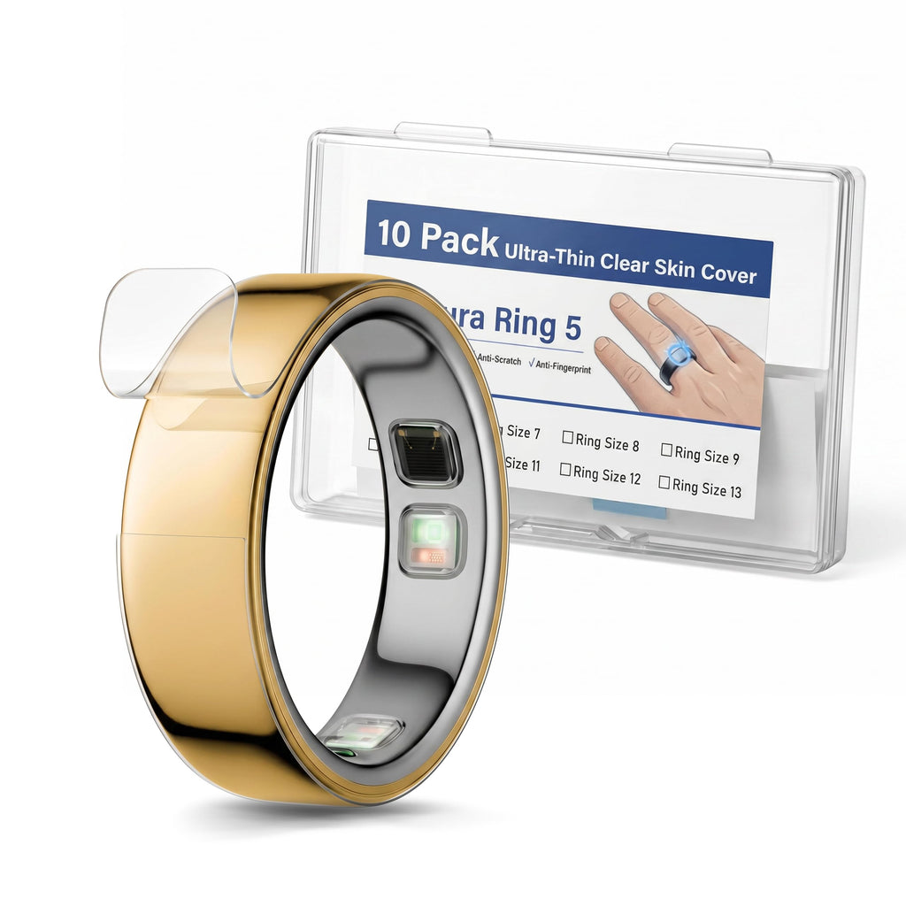 RXYKEJI Ultra-Thin Clear Cover Compatible with Ou-ra Ring Gen 5 Size 7: 10 Pack Transparent Invisible Anti-Scratch Protector Skin Films for Ou-ra Ring 5