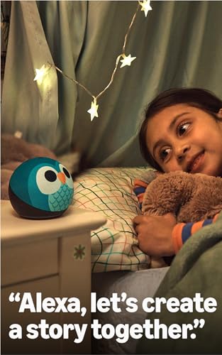 Amazon Echo Dot Kids (newest model), Smart speaker to enjoy age-appropriate audiobooks, sleep routines and Alexa+ experiences to create and learn, Stardust design