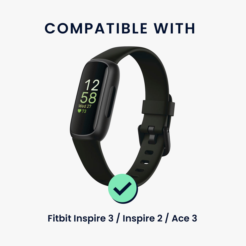 kwmobile 2X Clip Holders for Fitbit Inspire 3 / Inspire 2 / Ace 3 Clip On - Fitness Tracker Case Holder Replacement Set - TPU Silicone Tracker Holder for Sport