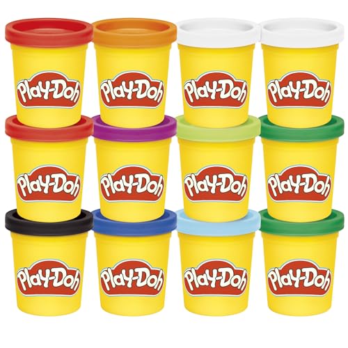 Play-Doh Jewel Colors Bulk 12-Pack of 4-Ounce Cans | Back to School, Prizes & Party Favors, Kids Arts & Crafts, Preschool Toys, Ages 2+ (Amazon Exclusive)