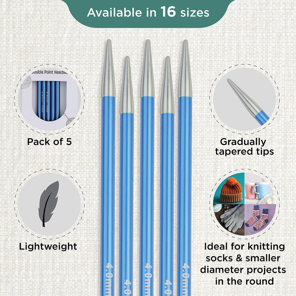 KnitPro Zing Double Pointed Needles 6" (15cm) | US Size 6 (4mm)