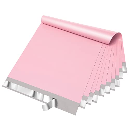 Fuxury Poly Mailers 14.5x19 Inch 50pc Shipping Bags for Small Business Pink | Mailing Envelopes for Clothing,Self Seal Shipping Envelopes Waterproof Poly bags Durable Packaging Bags