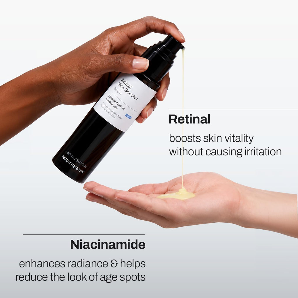 MEDITHERAPY Retinal Skin Booster Face&Body Serum for Uneven Skin 5.07 fl.oz | Retinal, Niacinamide - Pore Refining, Skin Firming & Signs of Aging, Gentle Daily Formula, Korean Skincare