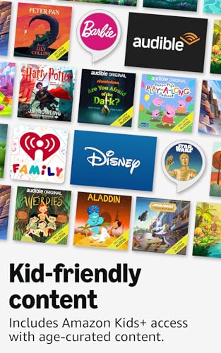 Amazon Echo Dot Kids (newest model), Smart speaker to enjoy age-appropriate audiobooks, sleep routines and Alexa+ experiences to create and learn, Stardust design