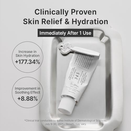 Dr.Althea 345 Relief Cream, 0.50 Fl Oz (Ver.2 - Pack of 1) | PDRN, Hyaluronic Acid for Instant Hydration, Blemish, Post-Acne Vegan Face Moisturizer with Centella, Non-comedogenic