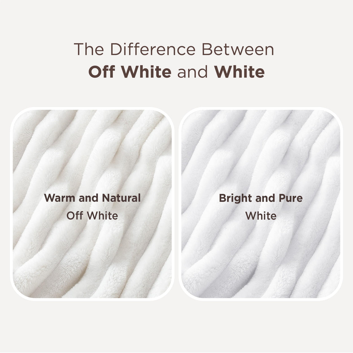 Bedsure GentleSoft White Throw Blanket for Couch - Halloween Decorations for Fall Home Living Room Decor, Cozy Fleece Blanket, Christmas Birthday Gifts for Women Mom Her Girls, Off White, 50x60 in
