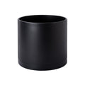 D'vine Dev Plastic Planter Pot with Saucer, 8 in, Black, 74-X-B-1 | Lightweight Matte Finish, Cylinder Shape, Drainage Holes, Sleek Minimalist Design, Detachable Saucer, Easy Maintenance