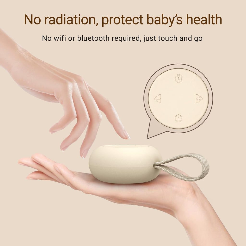 Portable Baby Sound Machine & Essentials for Babies & Kids-Putty | White Noise Machine[Timer Function][20 Soothing Sounds][15 Hours Battery Life]Travel,Registry,Gifts,Clips on Baby Stroller
