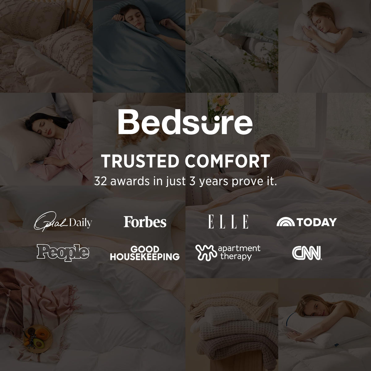 Bedsure Prewashed Duvet Cover Queen, Bedding Set with Zipper Closure, White | Ultra Soft, Relaxed Texture, Breathable Comfort, Hidden Zipper, 8 Corner Ties, Easy Care, OEKO-TEX Certified, Year-Round Use