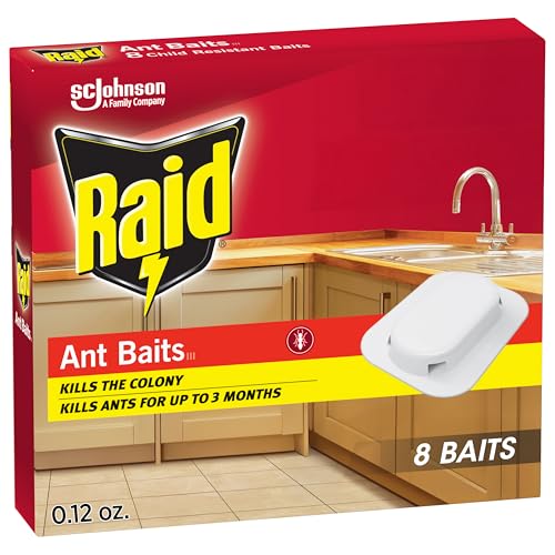 Raid Ant Killer Baits, For Household Use, Child Resistant, 8 Count | Kills the Colony, Keeps Killing Ants for Up to 3 Months, For Indoor Home Use
