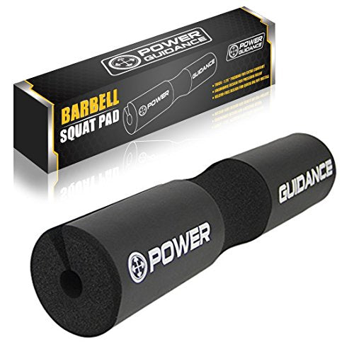 POWER GUIDANCE Barbell Squat Pad - Neck & Shoulder Protective Pad - Great for Squats, Lunges, Hip Thrusts, Weight Lifting & More - Fit Standard and Olympic Bars Perfectly