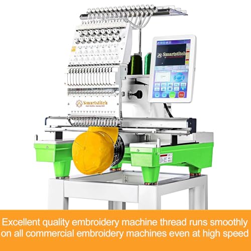 New brothread 5000M Huge Spool Embroidery Machine Thread - Snow White | Single Spool, 40WT, Polyester, 5000M/5500YD for Commercial Machines, Use a Thread Stand to Work with Home Embroidery Machine