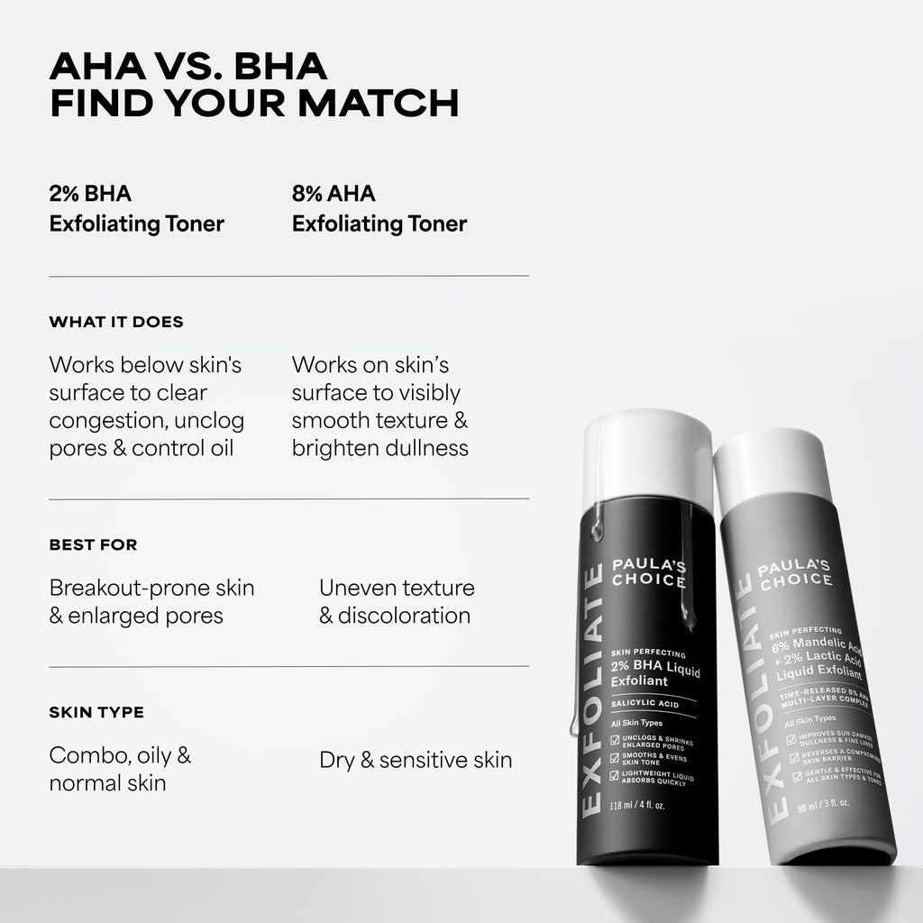 Paula's Choice SKIN PERFECTING 2% BHA Liquid Leave-On Exfoliant | Gentle Salicylic Acid Leave-On Facial Exfoliator for Blackheads, Enlarged Pores, Wrinkles & Fine Lines