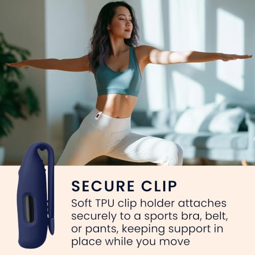 kwmobile 2X Clip Holders for Fitbit Inspire 3 / Inspire 2 / Ace 3 Clip On - Fitness Tracker Case Holder Replacement Set - TPU Silicone Tracker Holder for Sport