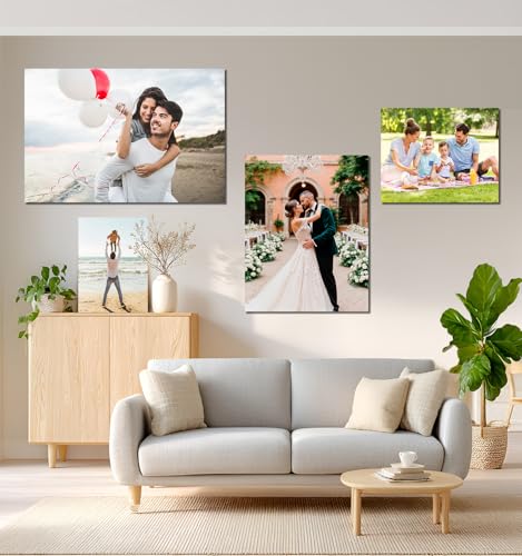 TreeDeal Custom Canvas Prints with Your Photos, Framed 11” x 14” Personalized Pictures Print, Customized Photo to Canvas Wall Art Ideal for Home Decor Gift Wrapping Pets Family Baby Wedding