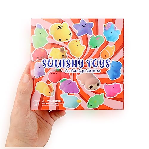 nobasco Squishies, 32 Pack Mochi Squishy Toys - Kawaii Cat Squishys Slow Rising Animals - Party Favors, Goodie Bag, Birthday Gifts, Mini Squishies Stress Reliever Toy