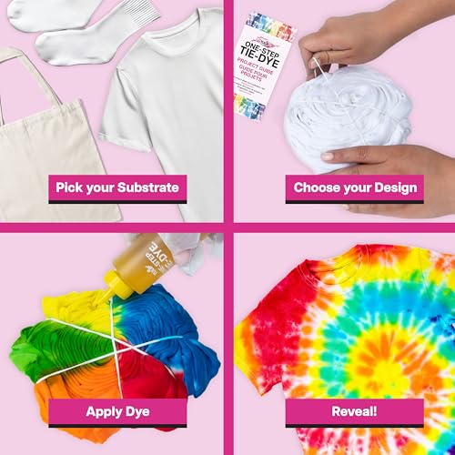 Tulip One-Step Tie-Dye Kit, 18 Bottles, 14 Colors, Fabric Dye for Shirts | Rainbow Tie Dye Party Supplies for Kids, Adults & Group Crafts, 2.75 fl oz Bottles