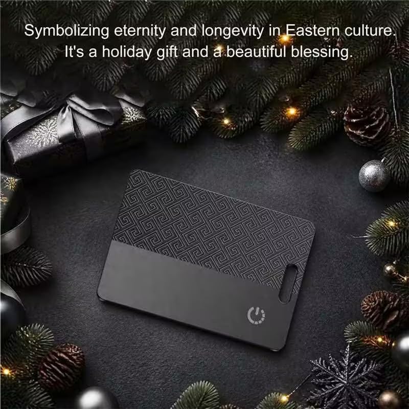 Ultra-Thin Wallet Tracker Card(iOS Only), Bluetooth Tracker Smart Card for Apple Find My iPhone Wallet GPS Tracker, Supports Wireless Charging, 10 Years Battery for Luggage, Wallets, Backpacks, Keys