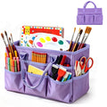 AUVCAS Craft Organizer Tote Bag, Art Supply Organizer Bag for Art Supplies | 10 Pockets,Portable Handle,Collapsible Design,Reinforced Base,Sturdy Art Caddy Bag for Scrapbooking,Craft,Art,Sewing