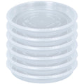 OVZILKI Plant Saucer 6 Pack of 12 inch, Clear Plastic Flower Plant Pot Saucer, Heavy Duty Plant Drip Trays Saucers for Indoor, Plant Water Tray for Planters