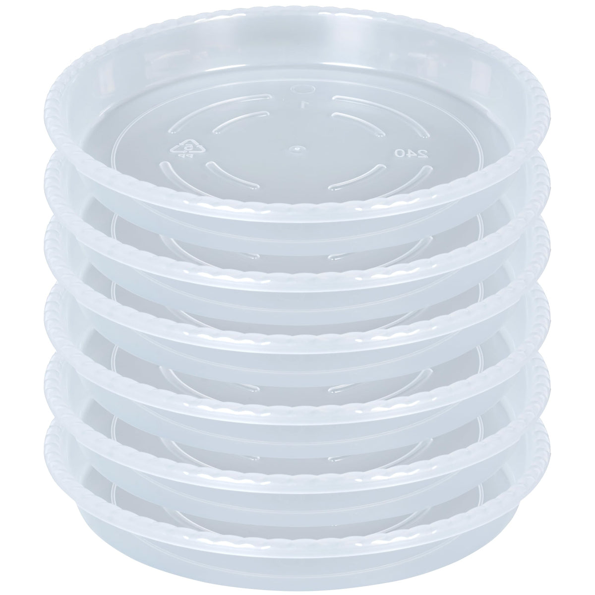 OVZILKI Plant Saucer 6 Pack of 12 inch, Clear Plastic Flower Plant Pot Saucer, Heavy Duty Plant Drip Trays Saucers for Indoor, Plant Water Tray for Planters