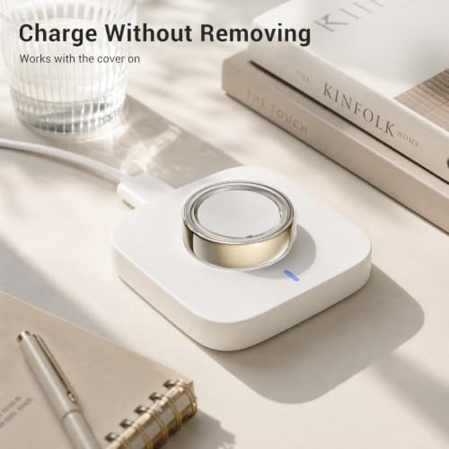 CoBak 3 Pack Clear Ring Cover Compatible with Oura Ring 5 | Support Charging with Cover on, 0.5mm ultra-thin transparent TPU anti-scratch protector for Oura Ring 5, for men/women.