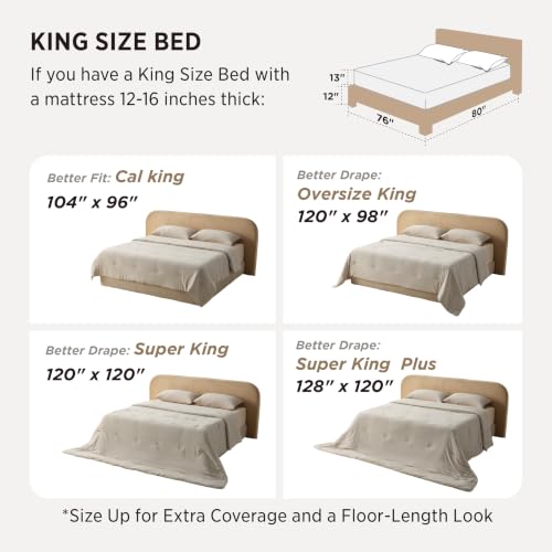 Bedsure King Comforter Set Prewashed Soft Bedding Set 3Pcs Beige 104"x90" | GentleSoft, Built to last, all season, bedding, comforter set, warm yet lightweight, gift choice, OEKO-TEX
