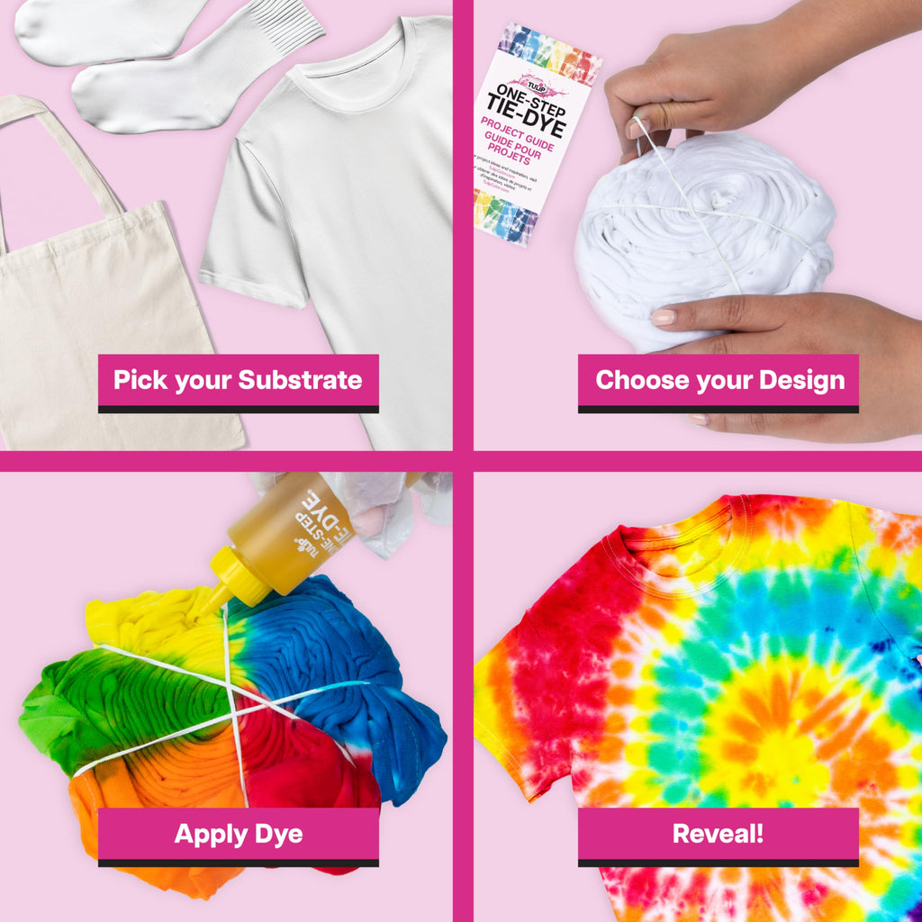 Tulip One-Step Tie-Dye Kit, 18 Bottles, 14 Colors, Fabric Dye for Shirts | Rainbow Tie Dye Party Supplies for Kids, Adults & Group Crafts, 2.75 fl oz Bottles