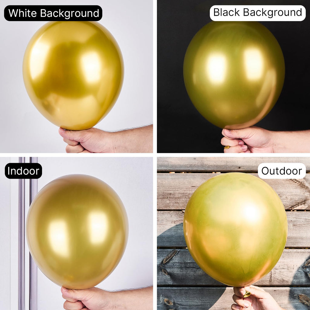PartyWoo Gold Balloons 50pcs Gold Latex Helium Balloons 12 Inch | Birthday Wedding Anniversary Baby Shower Graduation Bachelorette Retirement Party Decorations Gold-G101