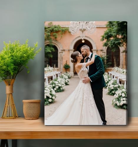 TreeDeal Custom Canvas Prints with Your Photos, Framed 11” x 14” Personalized Pictures Print, Customized Photo to Canvas Wall Art Ideal for Home Decor Gift Wrapping Pets Family Baby Wedding