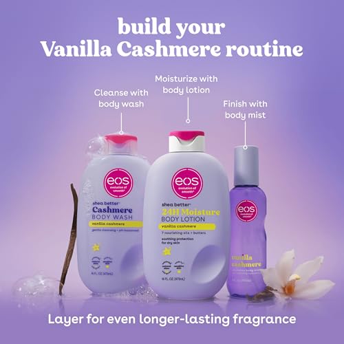 eos Cashmere Body Wash- Vanilla Cashmere, Creamy Gel with Shea Butter, 16 fl oz