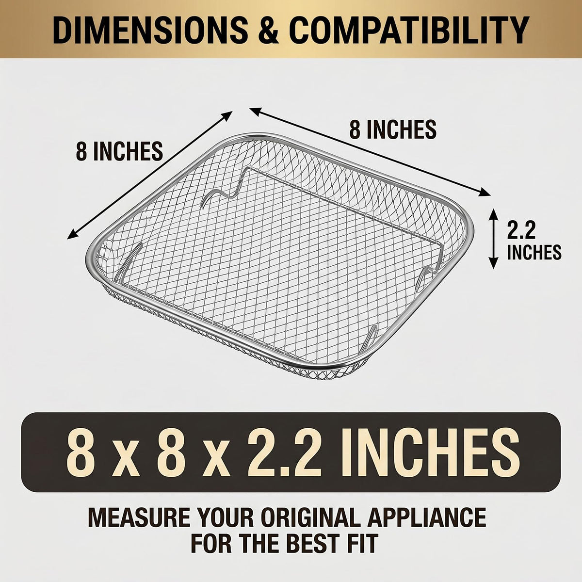 Buwesru 2Pcs for Ninja crispi pro Accessories, for Ninja crispi Stainless Steel Tray FN101 Accessories, 304 Food Grade Fine Mesh Grill Basket, Stackable Double Layer Air Fryer Wire Tray for Baking