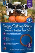 N-Bone Puppy Teething Rings, Pumpkin Flavor, Natural Puppy Teething Chews & Chew Treats, Helps Soothe Teething Gums, Calcium Enriched, 6 Rings