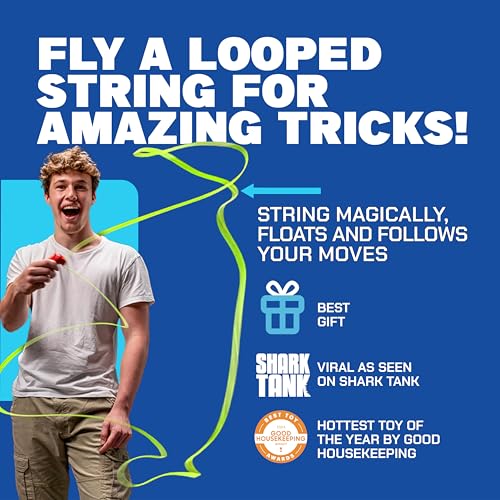 ZipString Original Rope Launcher Toy, Luscious Lime | As Seen on Shark Tank, For Kids & Adults, Fly String Loop in Air, Endless Tricks & Fun