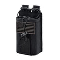 YEZEJUN Molle Radio Pouch Holster Tactical Holder Duty Belt Accessories Military Heavy Bag for Two Ways Walkie Talkies Adjustable Storage with 1 Pack Patch