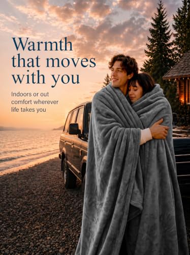 Utopia Bedding Ultra Soft Fleece Bed Blanket Queen Size Grey (90x90 Inches) | Microfiber Plush Warm Lightweight Breathable Cozy Blanket Anti-Static, All Season Use, Gift for Women and Men