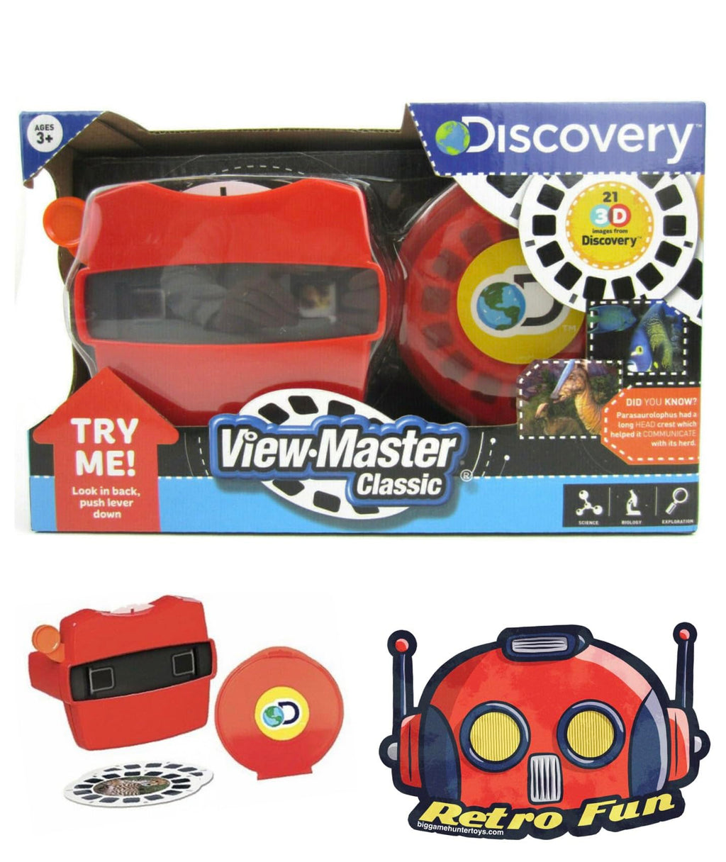 Big Game Toys~3D View-Master Discovery Kids with Free BGT Sticker Dinosaurs Marine Animals Viewmaster Viewer Box Set