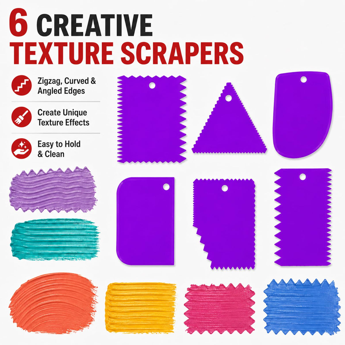 Painting Palette Knife- 5pcs Palette Knives With 6 Plastic Scrapers Set | 11Pcs Art Paint Tool Stainless Steel Spatula for Oil, Canvas, Acrylic Painting & Cake Decorating