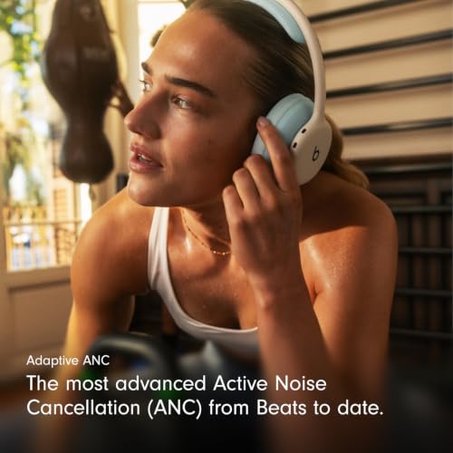 Beats 360 — Over-Ear Headphones with Interchangeable Cushions, Sweat & Water Resistance and Noise Cancellation — Cloud with Cloud Performance Knit Cushions