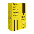Taco Cat Goat Cheese Pizza Card Game by Taco Cat Games, Age 7+, 2-8 Players | 10 min rounds, Slap pile when word matches card, Action cards add twists, Builds reflexes, Fun for all ages