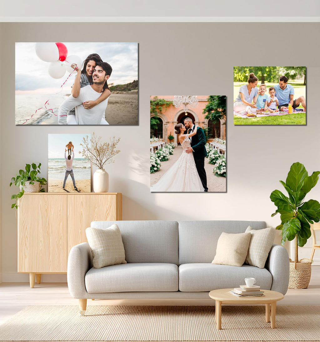 TreeDeal Custom Canvas Prints with Your Photos, Framed 11” x 14” Personalized Pictures Print, Customized Photo to Canvas Wall Art Ideal for Home Decor Gift Wrapping Pets Family Baby Wedding