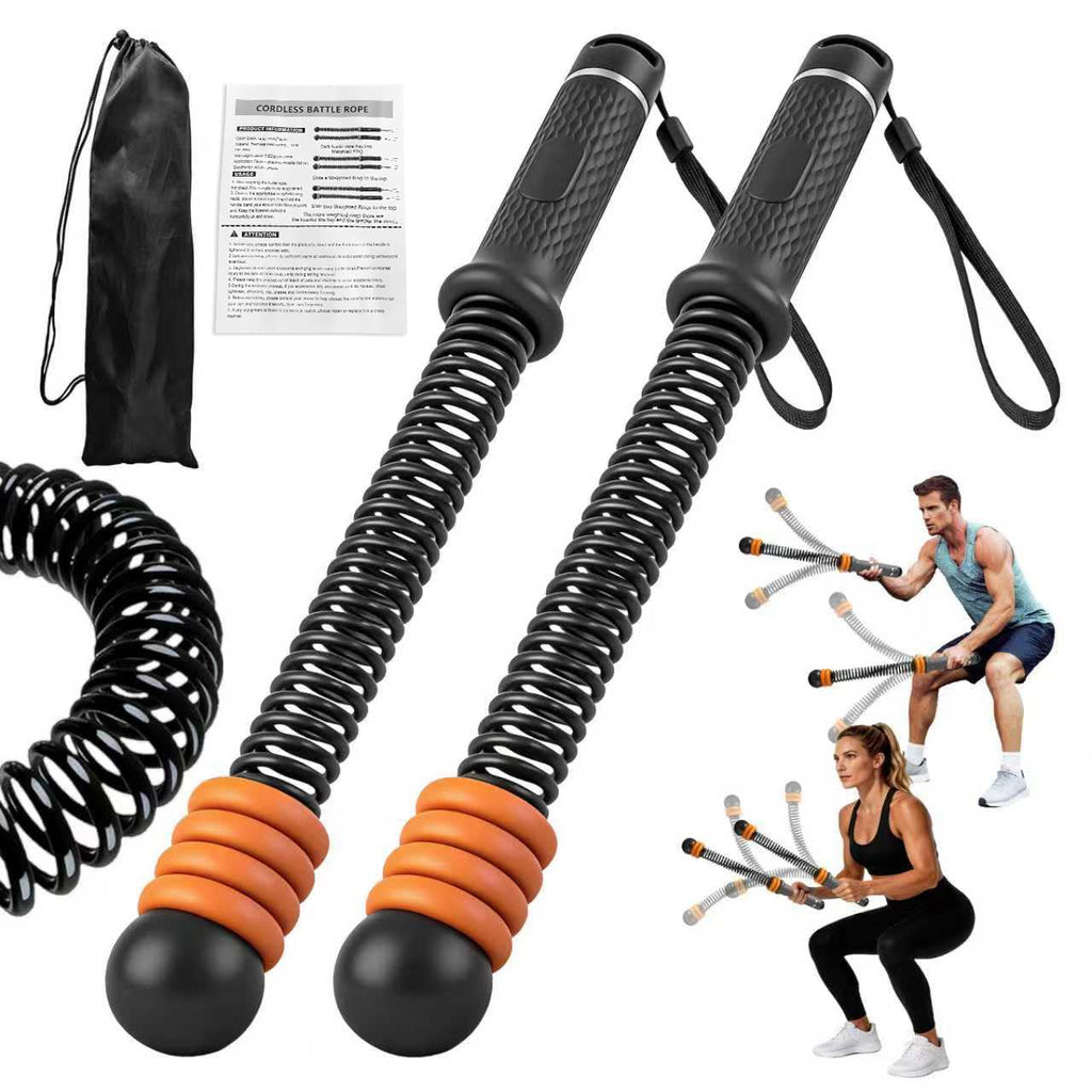 Ropeless Battle Ropes for Home Gym,Cordless Battle Rope for HIIT & Cardio | Weighted Ropeless Battle Rope,Adjustable,Strength Building,Cardio Fitness,Arm Trainer Workout Equipment for Men Women