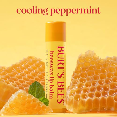Burt's Bees 100% Natural Moisturizing Lip Balm (Original Beeswax) | Lip Moisturizer with Beeswax, Tint-Free, 100 Percent Natural Origin Conditioning Treatment, Easy to Take Anywhere