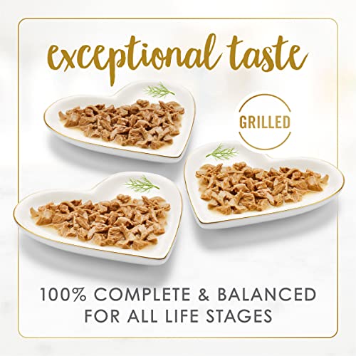 Purina Fancy Feast Grilled Seafood Wet Cat Food, 3 oz Cans, 24-Pack | Variety Pack, crafted with real seafood in savory gravy. Made with no Artificial Colors or Preservatives.