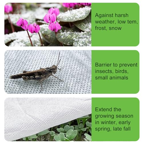 Plant Covers Freeze Protection 6.5x16ft Frost Cloth for Winter Outdoor | Plants Frost Blankets for Outdoor Plants as Frost Covers, Garden Row Cover Protects Vegetables Trees from Cold Snow & Sun