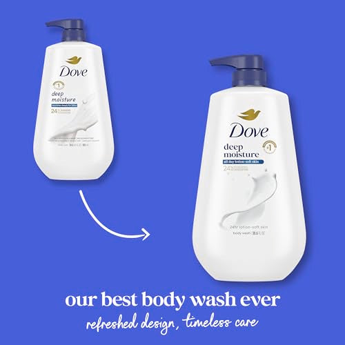 Dove Deep Moisture Body Wash, 30.6 oz Pump, Sulfate Free | Dove Deep Moisture Body Wash hydrates dry skin for 24 hours with a sulfate-free formula and MicroMoisture technology.