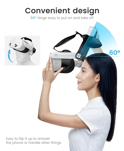 Kawaye for Meta Quest 3S/Quest 2/Quest 3 Head Strap, Adjustable Halo Strap Replacement for Elite Strap, VR Headset Strap Enhanced Support&Comfort Reduce Facial Pressure