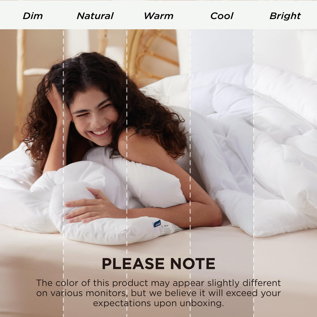 Bedsure Comforter Duvet Insert, Quilted Bedding Blanket, Oeko-TEX | People & Editor-Tested Comforter, Down Alternative Fill, 8 Corner Tabs, Machine Washable, White, Queen, 88 x 88 Inches
