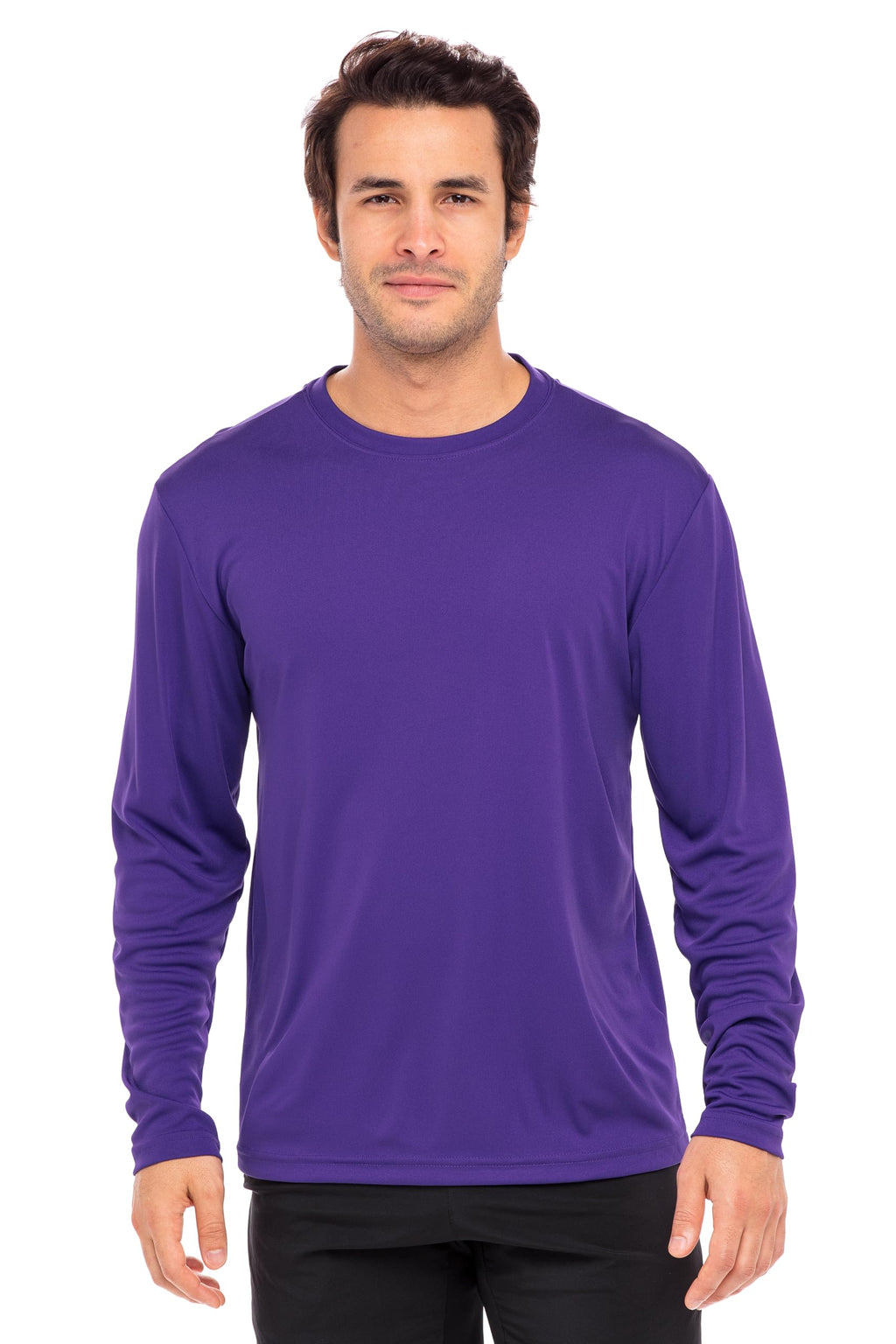 Men's Long Sleeve Moisture Wicking Athletic Shirts, Dry Fit Long Sleeve UV Protection Shirts Men for Workout, Running, Hiking