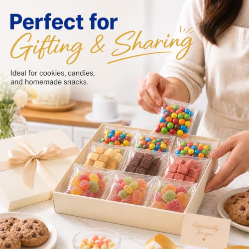 PerkDecor 4x6 Inch (250Pcs) Clear OPP Cellophane Bags, 2.2Mil Thick Crystal Clear Self Sealing Tear Resistant, Packaging for Cookies Treat Candies Crafts Party Favors Home Retail